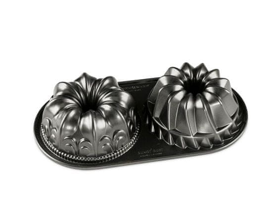 NordicWare Forma na 2 malé bábovky Lilie a Kugelhopf, grafit 1,2 l, NORDIC WARE