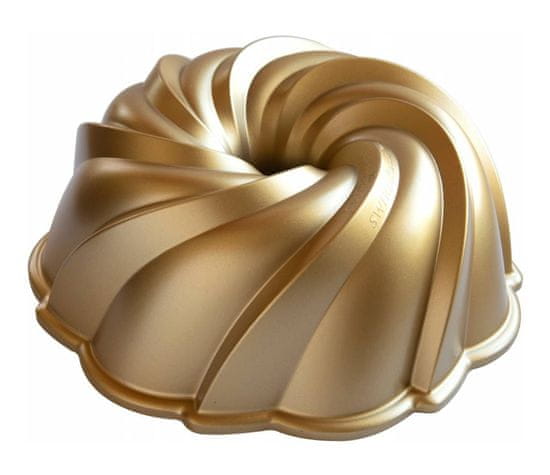 NordicWare Forma na bábovku SWIRL Vírenie vody zlatá 2,4 l , NORDIC WARE