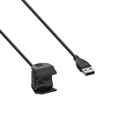 Tactical USB Nabíjací Kábel pre Xiaomi Mi Band 5 / 6 / 7 - Čierna KP26379
