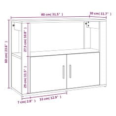 Petromila vidaXL Komoda hnedý dub 80x30x60 cm spracované drevo