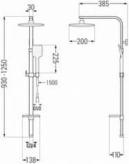 Mexen Q62 sprchový set white (798626295-20)