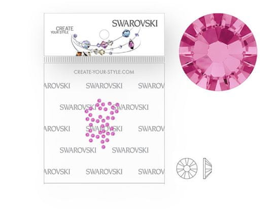 Swarovski Crystal Swarovski kryštáliky SS5 Rose - 50 kusov