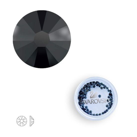 Swarovski Crystal Swarovski kryštáliky SS10 Jet Black - 50 kusov