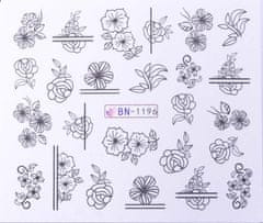 Professionail Vodonálepky s motívmi kvetov BN-1196