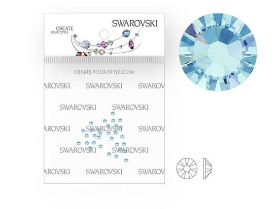 Swarovski Crystal Swarovski kryštáliky SS5 Aquamarine AB - 50 kusov