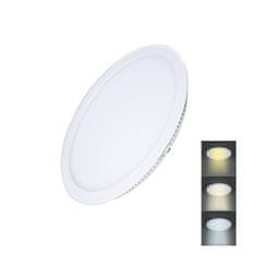 Solight Solight LED mini panel CCT, podhľadový, 12W, 900lm, 3000K, 4000K, 6000K, okrúhly WD140