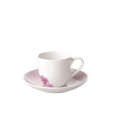 Villeroy & Boch Espresso šálka s tanierikom z kolekcie ROSE GARDEN, ružová