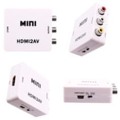 Northix Adaptér HDMI na AV Video Converter – biely 