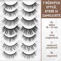 GloryStyles Magnetické mihalnice s očnými linkami - 7 párov