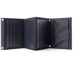 shumee Turistická solárna nabíjačka 22W 2xUSB, skladacia, čierna
