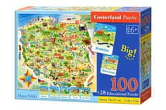 Castorland Puzzle s kvízom Mapa Poľska CA0010