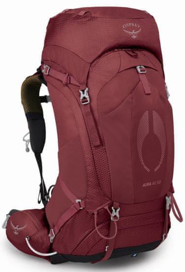 OSPREY Turistický batoh Osprey AURA AG 50 W berry sorbet red