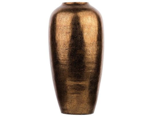 Beliani Dekoratívna terakotová váza metalická zlatá LORCA