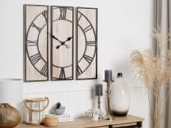 Beliani Nástenné hodiny 75 x 75 cm svetlé drevo COATLAN
