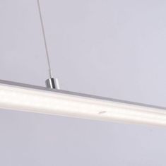 PAUL NEUHAUS PAUL NEUHAUS PURE-LITE LED závesné svietidlo vo farbe leštenej ocele s nastaviteľnou farbou svetla a bezdotykovým stmievačom 2700-5000K
