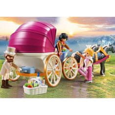 Playmobil Romantický kočiar ťahaný koňmi , Zámok, 60 dielikov