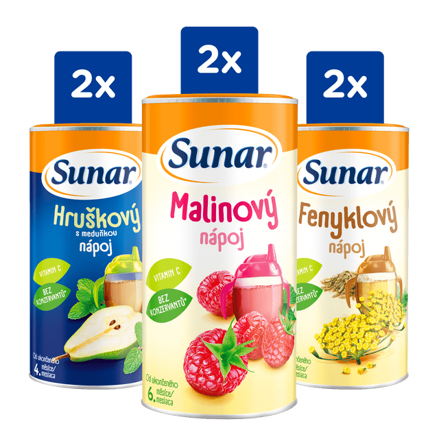 Sunar rozpustný nápoj mix príchutí 6 x 200 g