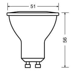 Osram 10x LED žiarovka GU10 4,5W = 35W 350lm 2700K Teplá biela 120°