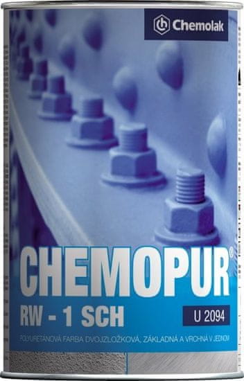 Chemolak CHEMOPUR RW U 2094 - Polyuretánová dvojzložková polomatná farba RAL 6002 - listová zelená 0,8 L