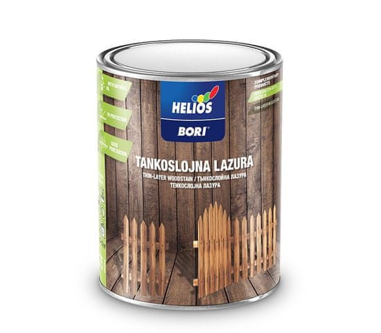 HG Helios Group HELIOS BORI Tenkovrstvová lazúra na ploty, fasády, altánky 2,5 l 4 - orech