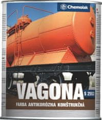 Chemolak VAGONA S 2553 - Polomatná konštrukčná antikorózna farba RAL 5018 - tyrkysová modrá 0,8 L