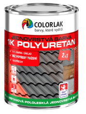 COLORLAK 1K POLYURETÁN U2210 - Jednozložková polyuretánová farba RAL 7016 - antracitová šedá 0,6 L