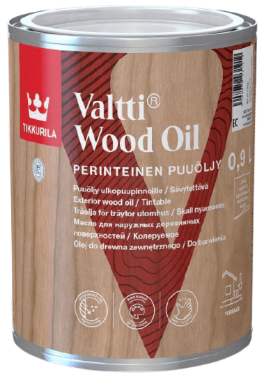 Tikkurila VALTTI WOOD OIL - Olej na terasy (Puuöljy) (TVT 5081 - kaste, 0,9 L)
