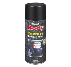 HB BODY BUMPER TEXTURE - Textúrovaná farba v spreji na plastové povrchy čierna 400 ml