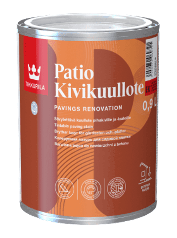 Tikkurila PATIO KIVIKUULLOTE - Moridlo na zámkovú dlažbu a betón v exteriéri TVT EK07 0,9 L