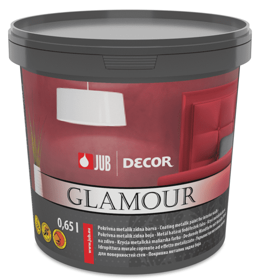 JUB DECOR GLAMOUR - Farba na steny s metalickým kovovým efektom bronzová 0,65 L