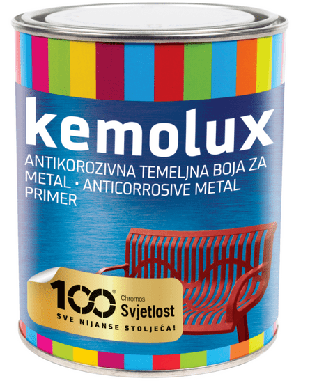 Chromos-Svjetlost KEMOLUX - Základná farba na kov 2,5 l sivá