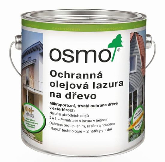 OSMO Color OSMO Ochranná olejová lazura - do vonkajších priestorov 2,5 l 900 - biela