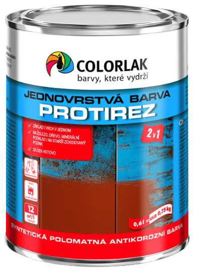 COLORLAK PROTIREZ S2015 - Syntetická antikorózna farba 2v1 RAL 8012 - červenohnedá 0,6 L