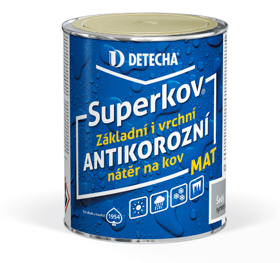 DETECHA Superkov - antikorózna syntetická farba 2v1 0,8 kg hnedý