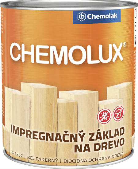 Chemolak CHEMOLUX S 1357 - Impregnačný základ na drevo 2,5 L bezfarebný