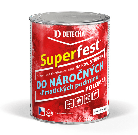 DETECHA Superfest - farba 2v1 na strechy 0,8 kg zelený