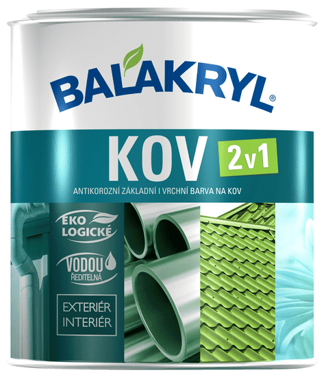 BALAKRYL farba na kov 2v1 0,7 kg 0240 - tmavo hnedý