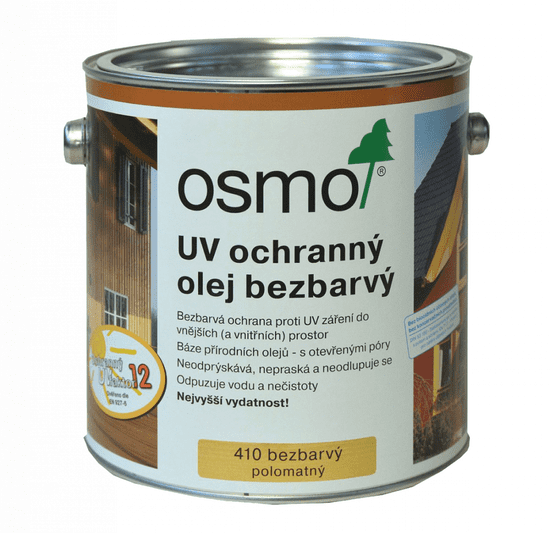 OSMO Color OSMO UV OCHRANNÝ OLEJ 410 - Prírodný olej bez biocídov 0,75 l 410 - bezfarebný