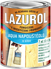 Barvy laky Hostivař LAZUROL AQUA NAPÚŠŤADLO - fungicídne a insekticídne napúštadlo na drevo bezfarebný 0,7 kg