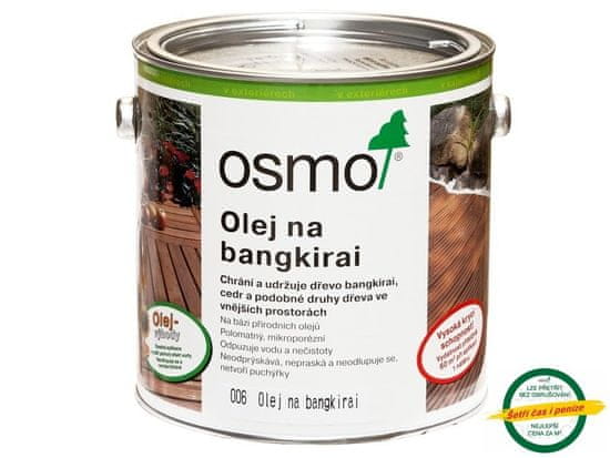 OSMO Color Osmo Terasový olej na BANGKIRAI - prírodný 2,5 l 6 - prírodný