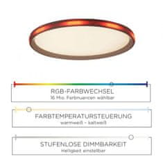 PAUL NEUHAUS LEUCHTEN DIREKT aj s JUST LIGHT LED stropné svietidlo, biele, CCT, RGB, diaľkový ovládač, stmievateľné 2700-5000K