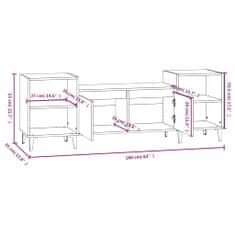 Vidaxl TV skrinka biela 160x35x55 cm spracované drevo