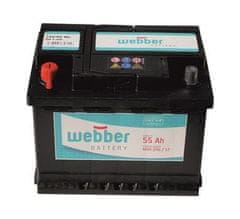 Webber Autobatéria 12V, 55 Ah, 480A ... Ľavá !!! WA0551