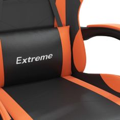 Petromila vidaXL Otočná herná stolička čierna a oranžová umelá koža