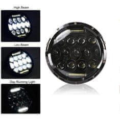 motoLEDy Predné svetlo 7" LED stretávacie, diaľkové, pozičné, denné svietenie 1ks