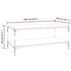 Vidaxl Konferenčný stolík sivý sonoma 100x50x40 spracované drevo