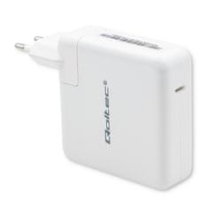 Qoltec FAST 96W sieťová nabíjačka | 5-20V | 3- 4,7A | USB C PD | Biela