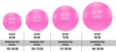 LIFEFIT Gymnastická lopta ANTI-BURST 65 cm, ružový