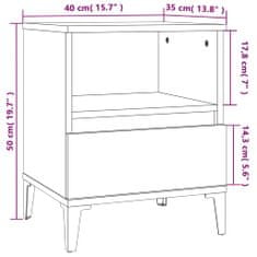 Vidaxl Nočné stolíky 2 ks biele 40x35x50 cm