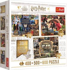 Trefl Puzzle Harry Potter: Turnaj troch kúzelníkov, Metlobal a Rokfort 400 + 500 + 600 dielikov